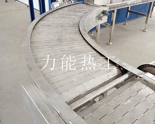 济南不锈钢链板转弯输送机
